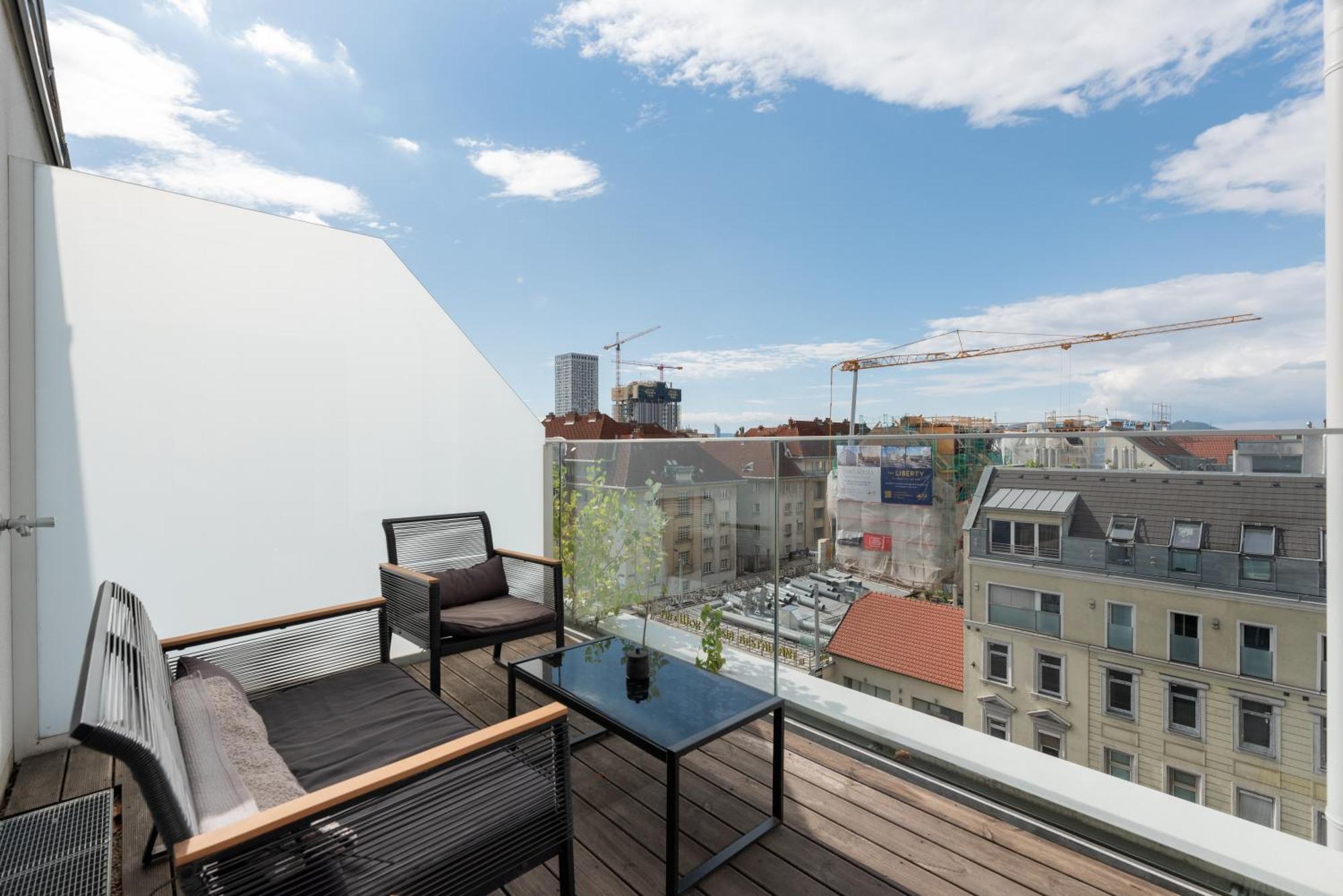 Apartment Mit Traumhafter Dachterrasse & Weitblick Wien Eksteriør bilde