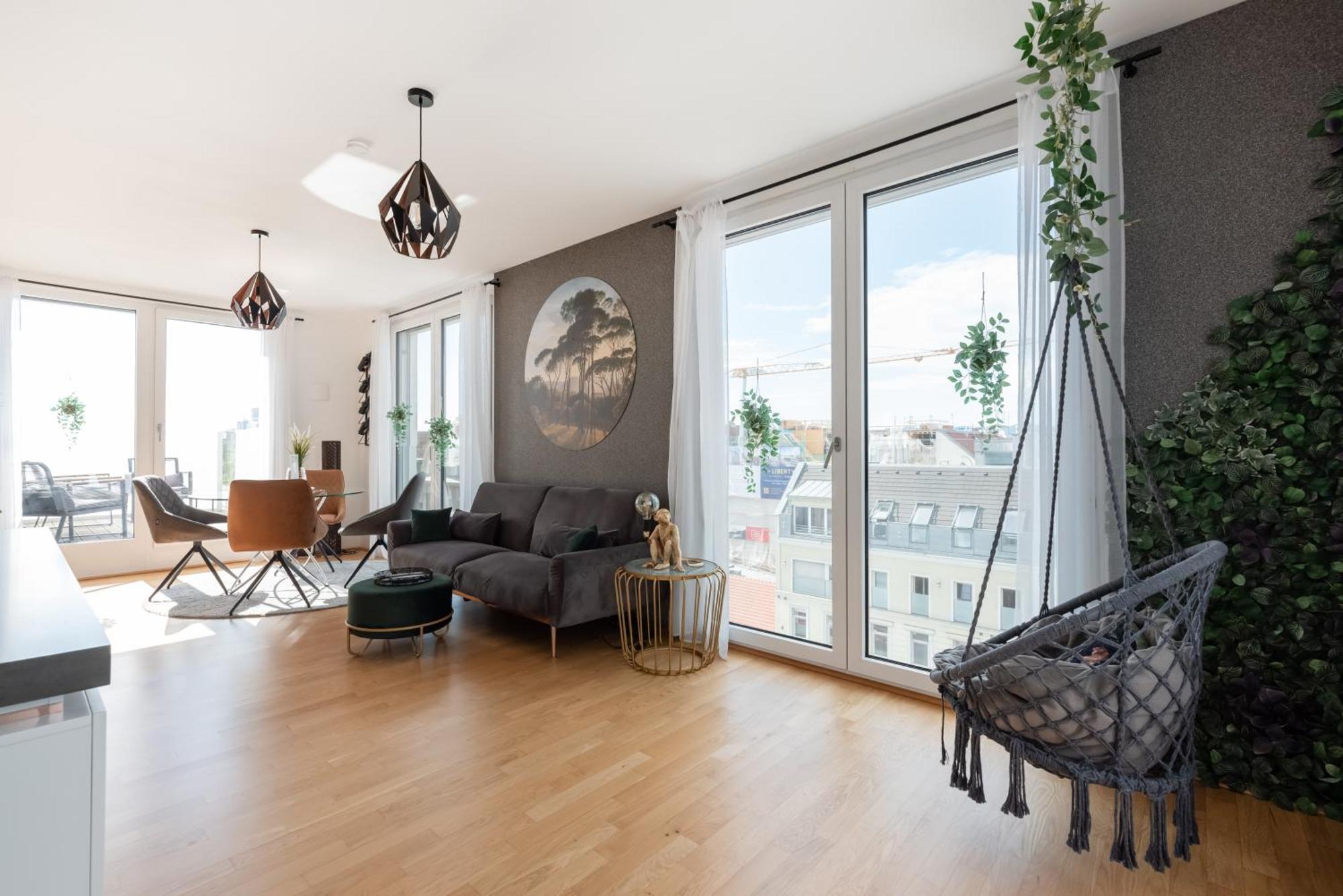 Apartment Mit Traumhafter Dachterrasse & Weitblick Wien Eksteriør bilde